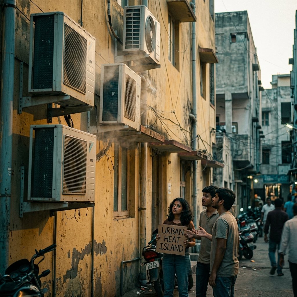 Urban heat island - AC units Hyderabad